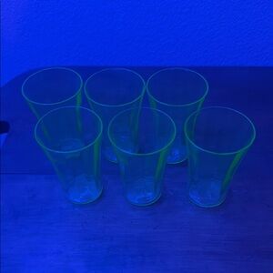 Depression Glass Juice Glasses Set of 6